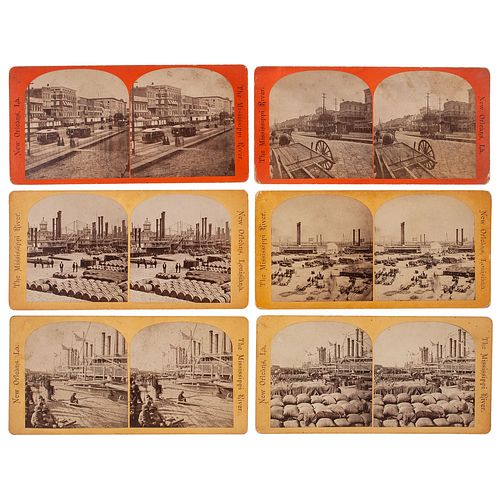 Charles Seaver, Stereoviews of the New Orleans Levee and City, Ca 1870s