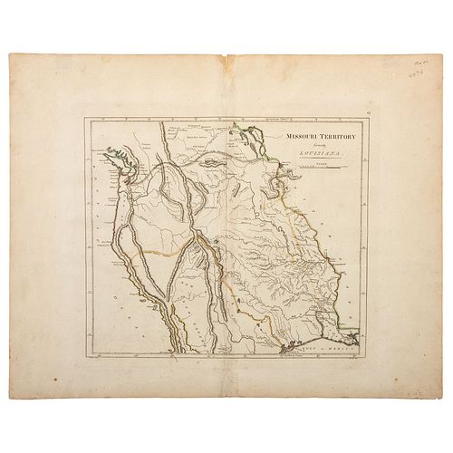 Missouri Territory Formerly Louisiana, 1814 Map from Carey Atlas