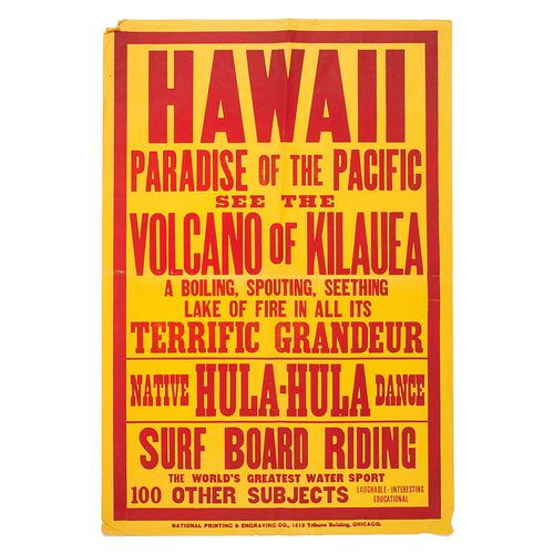 Hawaii - Paradise of the Pacific Broadside Poster