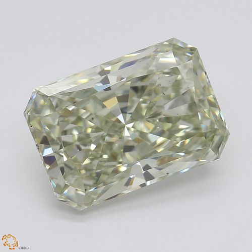 3.01 ct, Lt. Gray Green Yellow, VS2, Radiant cut Diamond. Appraised Value: $85,400 