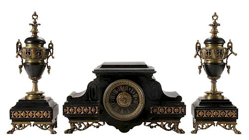 Tiffany & Co. Three-Piece Clock
