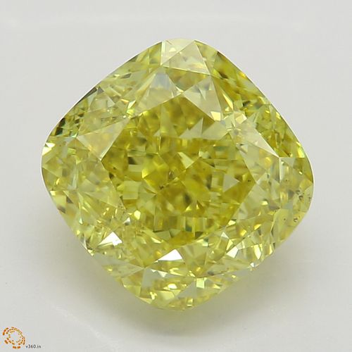 2.20 ct, Intense Yellow, VS2, Cushion cut Diamond. Appraised Value: $58,000 