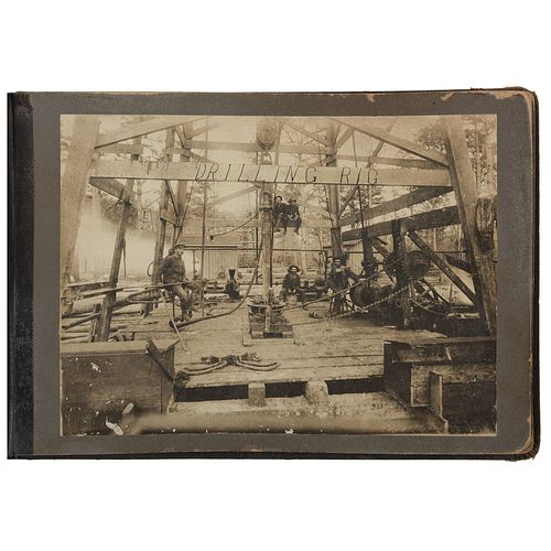 Rare Texas Oil Exploration Photo Album, 1903-1912