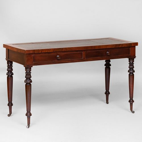 William IV Carved Mahogany Writing Table