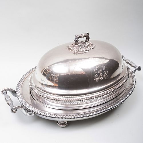 English Silver Plate Meat Dish and a Cover