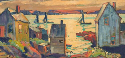 JONAS LIE, (Norwegian/American, 1880-1940), Coastal View