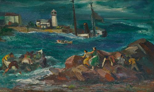 JON CORBINO, (American, 1905-1964), Shipwreck