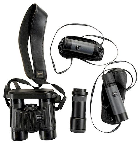 Three Zeiss Binoculars and Monoculars