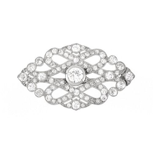 Cartier Art Deco Diamond Brooch