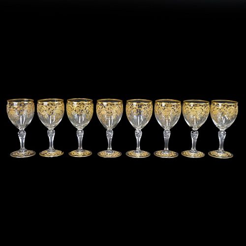 Continental Gilded Crystal Stemware
