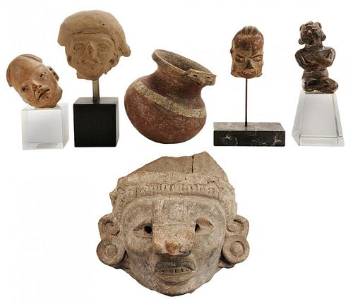 Six Pre-Columbian Pottery and Clay