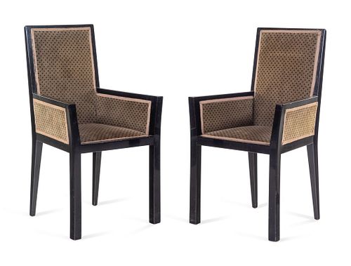 Josef Hoffmann, Attribution
Austria, Early 20th Century
Pair of Vienna Secessionist Armchairs