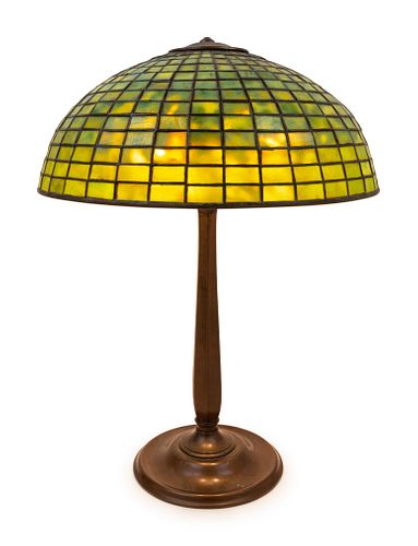 Tiffany Studios
American, Early 20th Century
Geometric Table Lamp