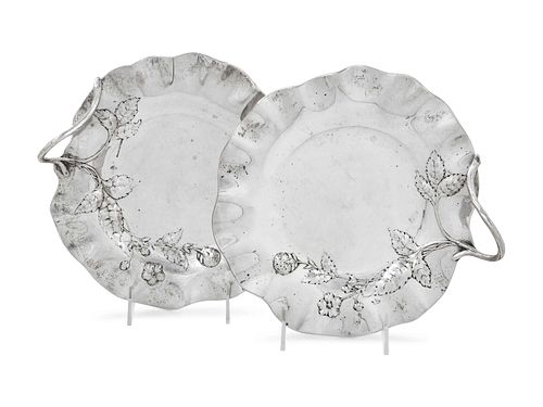 A Pair of Austrian Silver Sweetmeat Dishes