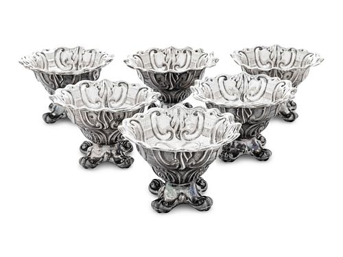 A Set of Six Victorian Silver Dessert Cups