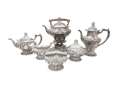 An American Silver Six-Piece Tea and Coffee Service