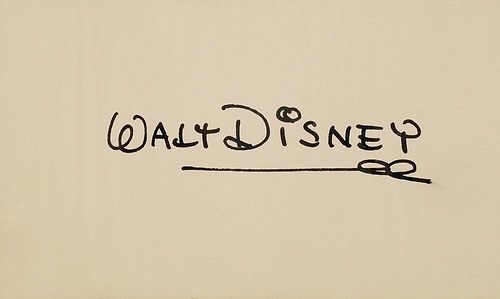 Walt Disney Clipped Signature