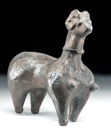 12th C. Persian Ghaznavid Silver Figure - Ram-Sphinx