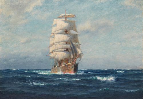 WILLIAM EDWARD NORTON, (American, 1843-1916), Under Sail