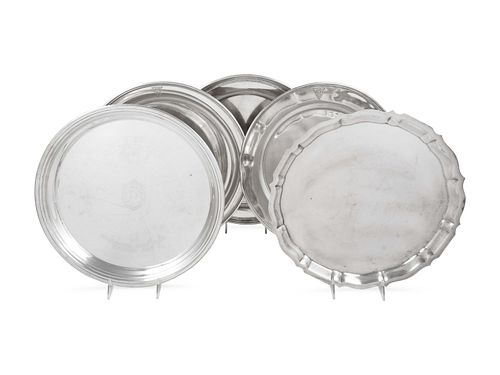 A Group of Five American Silver Serving Dishes