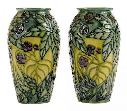 Pair Moorcroft Pottery Vases