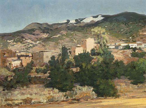 Odon Hullenkremer, Camino Rancheros Toward Espanola, 1948