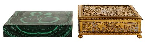 Tiffany Studios Bronze Footed Box,