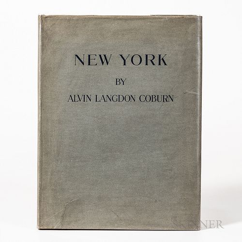 Coburn, Alvin Langdon (1882-1966) New York. London & New York, [1910]. Folio, in publisher's half-calf and gilt lettered gray boards, g