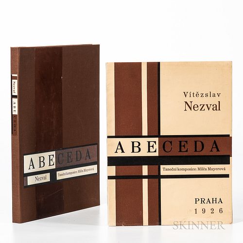 Nezval, Vitezslav (1900-1958) and Karel Paspa (1862-1936) Abeceda. Prague: Nakledem J. Otto, 1926. First edition, in original printed w