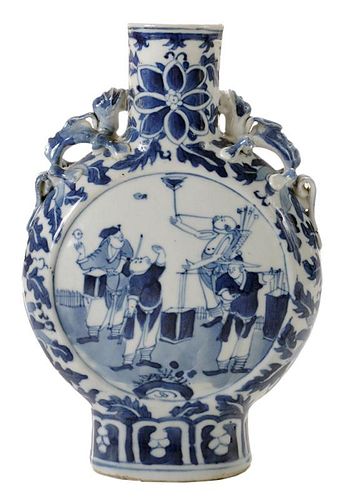 Chinese Export Moon Flask