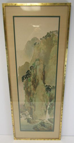 Signed and Framed Chinese Scroll Painting.