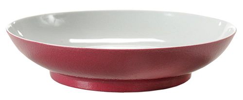 Plum-Glazed Porcelain Bowl