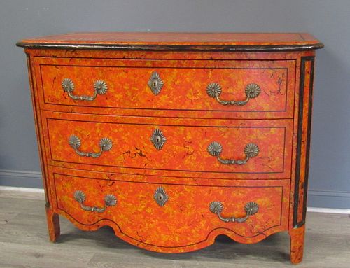 Antique Faux Finished Continental Commode.
