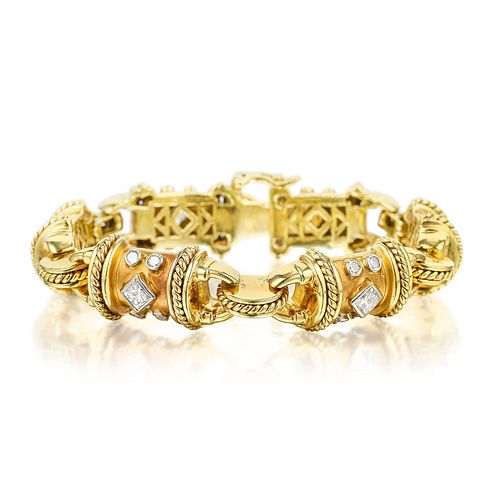 Diamond Byzantine Link Bracelet
