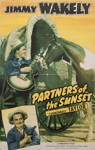 Vintage Movie Poster, Partners of the Sunset
34 x 25 inches