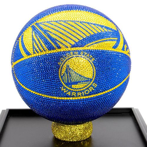 NBA Golden State Warriors Basketball Made with Swarovski Crystals