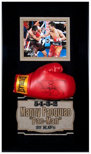 Autographed Boxing Glove By Manny Pacquiao