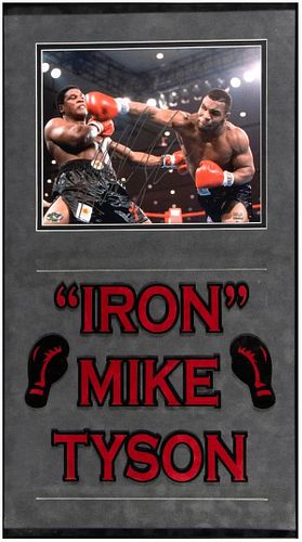 Autographed photograph By Mike Tyson with display frame