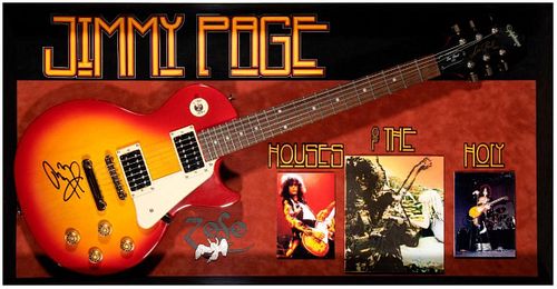 Jimmy Page signed guitar