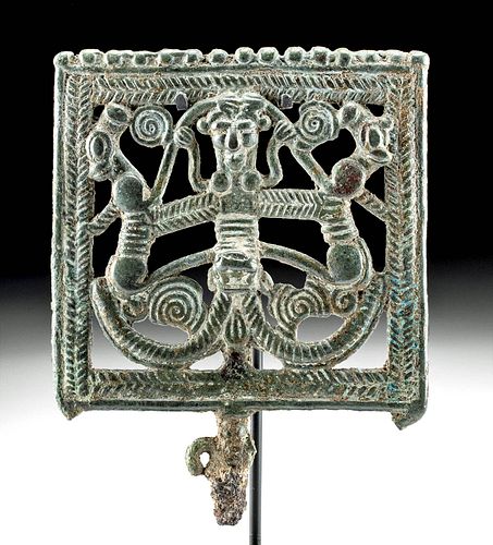 Published Luristan Leaded Bronze Pin Head, ex Sotheby's