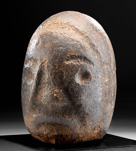 Rare & Large Pukara Stone Janiform Head