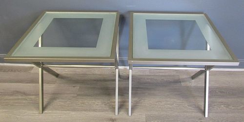 A Vintage and Quality Of X Frame Steel Tables.