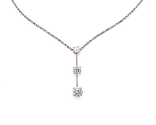 18K Gold and Diamond Pendant Necklace