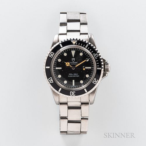 Tudor Submariner Reference 7928 Wristwatch, c. 1966, stainless steel case with bidirectional bezel, Tudor Oyster Prince/Submariner repl