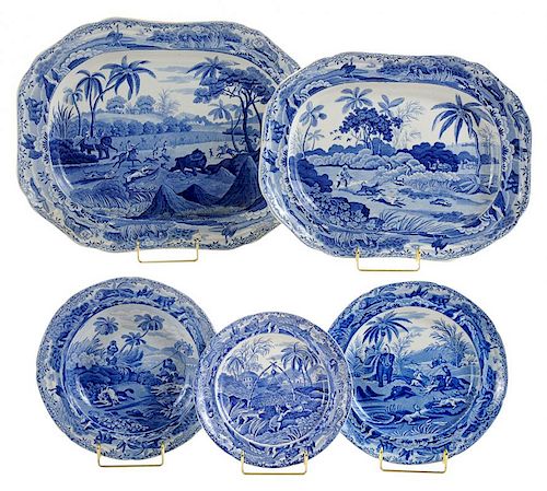 Spode Bear and Wolf Hunt China