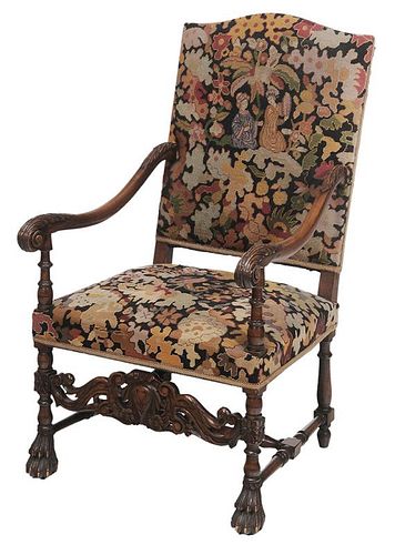 Baroque Style Needlepoint-Upholstered