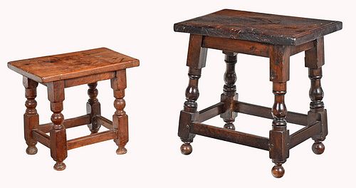 Two Baroque Walnut Side Tables