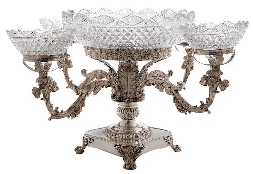 Silver-Plated Epergne
