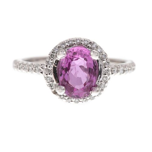A GIA Cert. 1.81 ct Pink Sapphire Ring in 18K