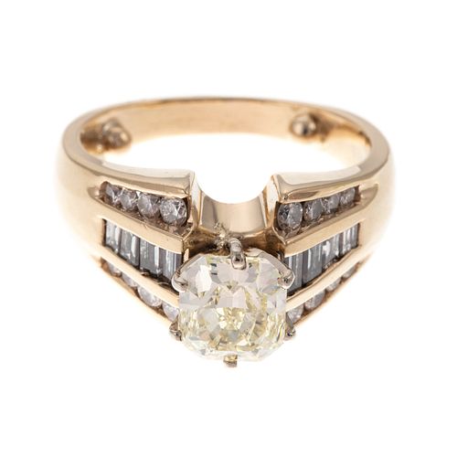 A GIA 1.50 ct Fancy Light Yellow Diamond Ring